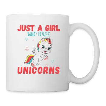 Nur Ein Mädchen, Das Einhörner Liebt. - Tasse - Weiß - Rechts