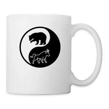 bullrun and bearrun, Crypto, coinmarkt, Geschenk - Tasse - Weiß - Rechts