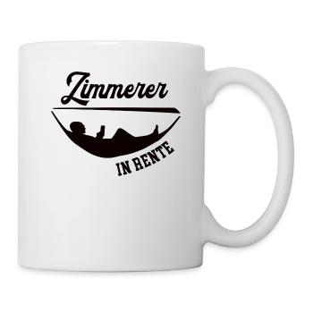 Zimmerer in Rente Rentenbeginn Zimmerei Chef - Tasse - Weiß - Rechts