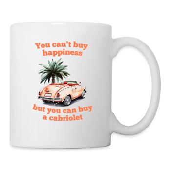 Cabriolet saying: You can't buy happiness, but - Mug - white - Right
