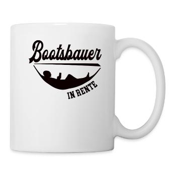 Bootsbauer in Rente Rentenbeginn Schiffsbauer Chef - Tasse - Weiß - Rechts