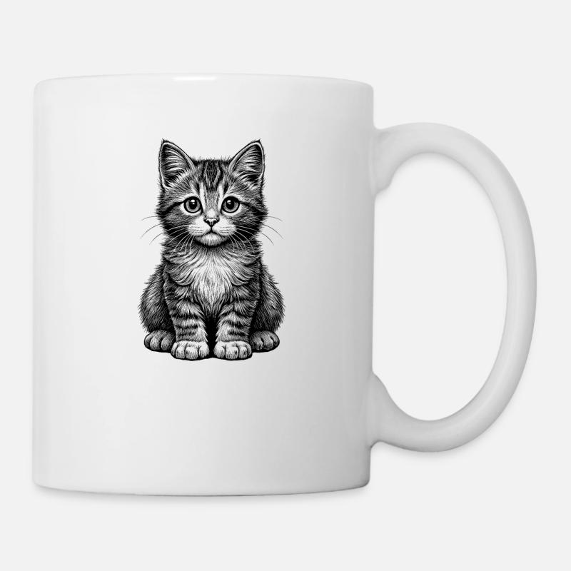 Süße Katze - Tasse - Weiß