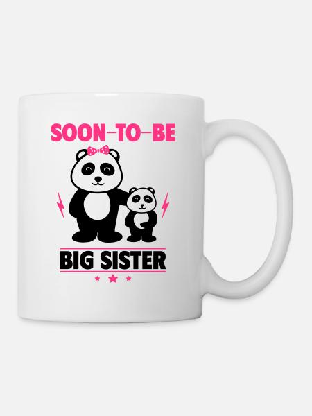 Bald große Schwester - Tasse - Weiß
