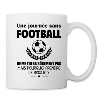 Une journée sans football, footballeur, noël - Mug blanc - blanc - Droite