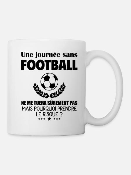 Une journée sans football, footballeur, noël - Mug blanc - blanc
