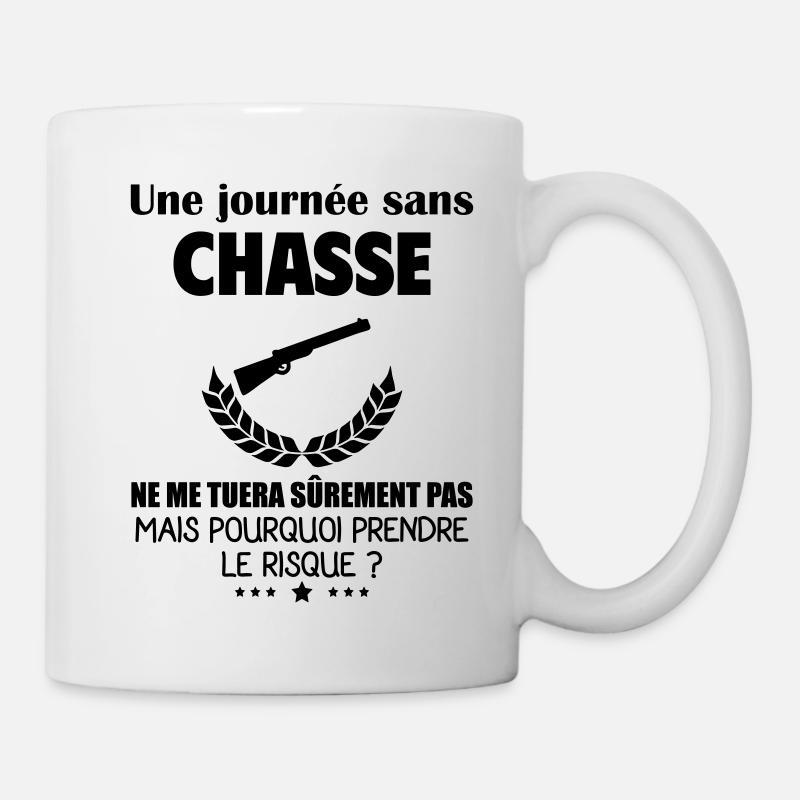 Une journée sans chasse, chasseur, noël - Mug blanc - blanc