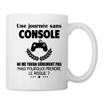 Une journée sans console, gameur, noël - Mug blanc - blanc - Droite