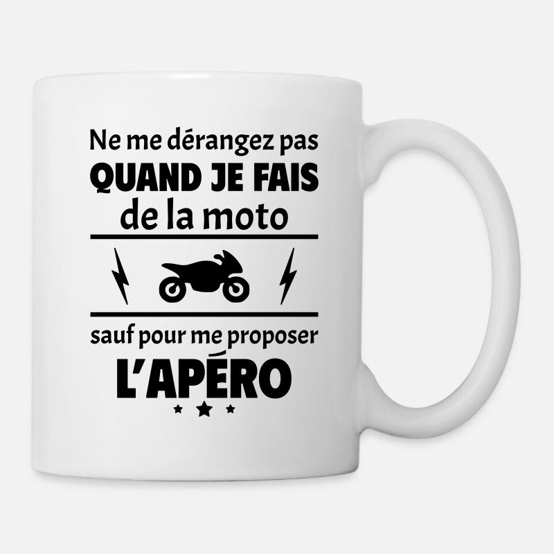 Ne me dérangez pas quand je fais de la moto, noël - Mug blanc - blanc