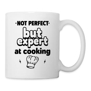 not perfect but expert at cooking - Mug - white - Right