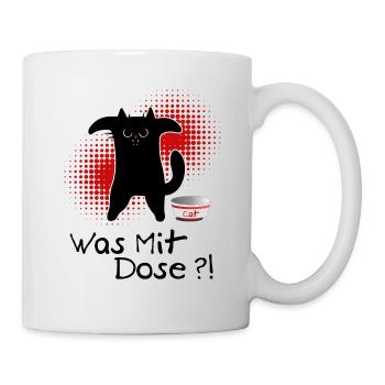 Hungry Cat - What about can?! - Mug - white - Right
