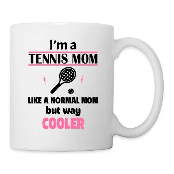 Coolest tennis mom - Mug - white - Right