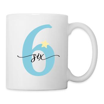 6th birthday six years - Mug - white - Right