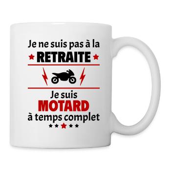 Pas à la retraite motard à temps complet, noël - Mug blanc - blanc - Droite