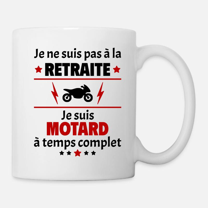 Pas à la retraite motard à temps complet, noël - Mug blanc - blanc