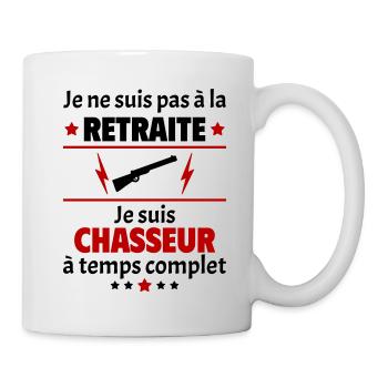 Pas à la retraite chasseur à temps complet, noël - Mug blanc - blanc - Droite