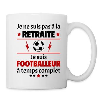 Pas à la retraite footballeur à temps complet,noël - Mug blanc - blanc - Droite