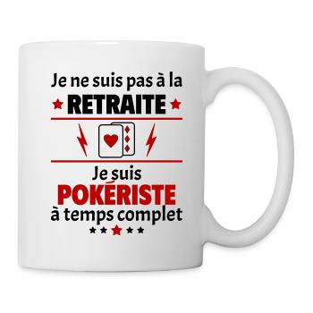 Pas à la retraite pokériste à temps complet, noël - Mug blanc - blanc - Droite