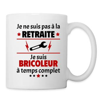 Pas à la retraite bricoleur à temps complet, noël - Mug blanc - blanc - Droite