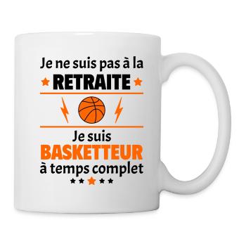 Pas à la retraite basketteur à temps complet, noël - Mug blanc - blanc - Droite