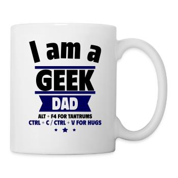 Ich bin ein Geek-Papa, Geschenk zum Vatertag - Tasse - Weiß - Rechts
