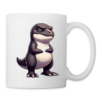 Naughty T-Rex Dino Cartoon Funny Ironic - Mug - white - Right