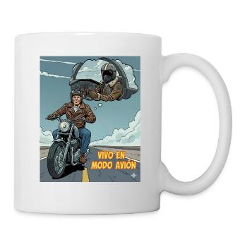 I live in airplane mode - Mug - white - Right