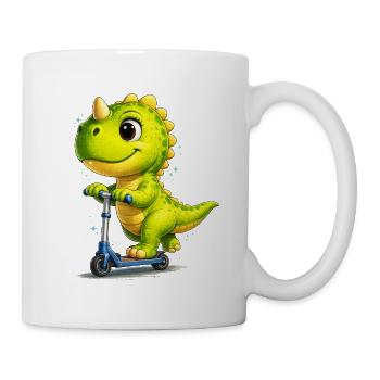 Skate Dino  - Tasse - Weiß - Rechts