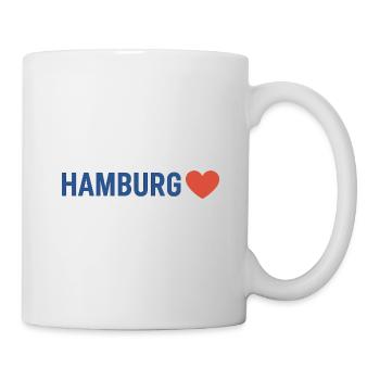 Hamburg Herz - Tasse - Weiß - Rechts