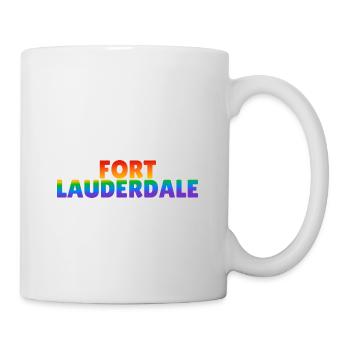 Fort Lauderdale Regenbogen LGBTQ Gay Pride - Tasse - Weiß - Rechts