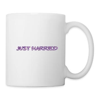 PAAR. ICH HABE GERADE GEHEIRATET. Junggesellinnenabschied. HEILIGER VALENTINSTAG. MARIES - Tasse - Weiß - Rechts
