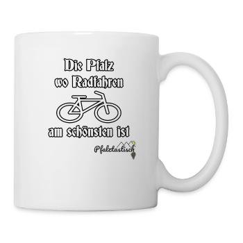 Die Pfalz wo Radfahren am schönsten ist - Tasse - Weiß - Rechts