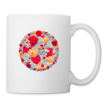 Blumenstrauß von Blumen - Tasse - Weiß - Rechts