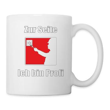 FUN - Zur Seite Elektriker - Ich bin Profi - Tasse - Weiß - Rechts
