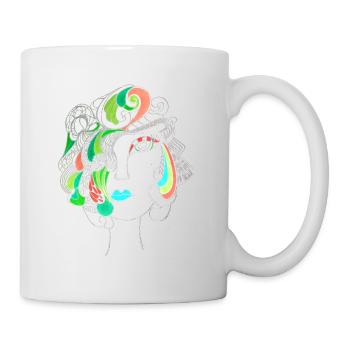 Une dame! négatif - Mug blanc - blanc - Droite