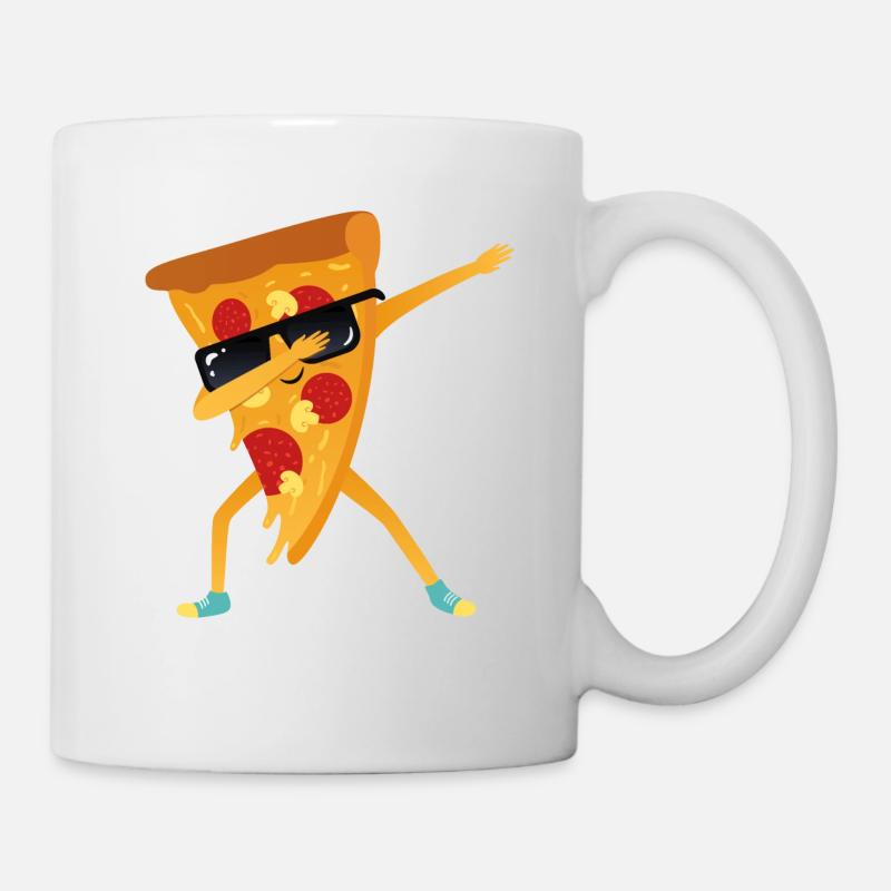 Dabbing Pizza With Sunglasses - Dab Dance Gift - Tasse - Weiß