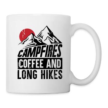 Campfires coffee and long hikes - Mug - white - Right