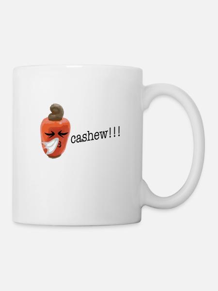 Cashewnuss niest in das Taschentuch - Tasse - Weiß