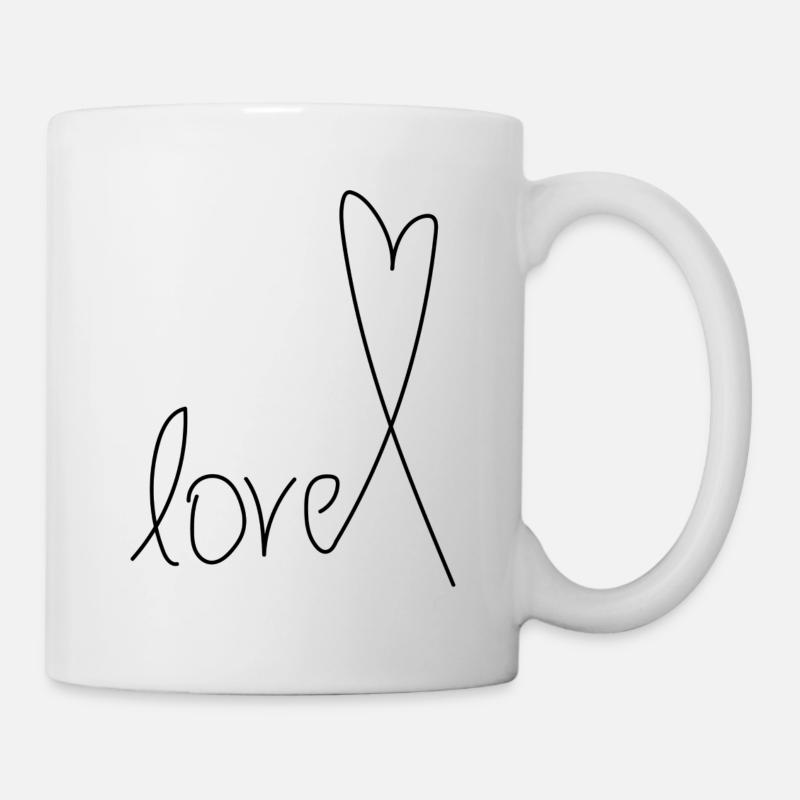 "love" Herz Geschenk Idee - Tasse - Weiß