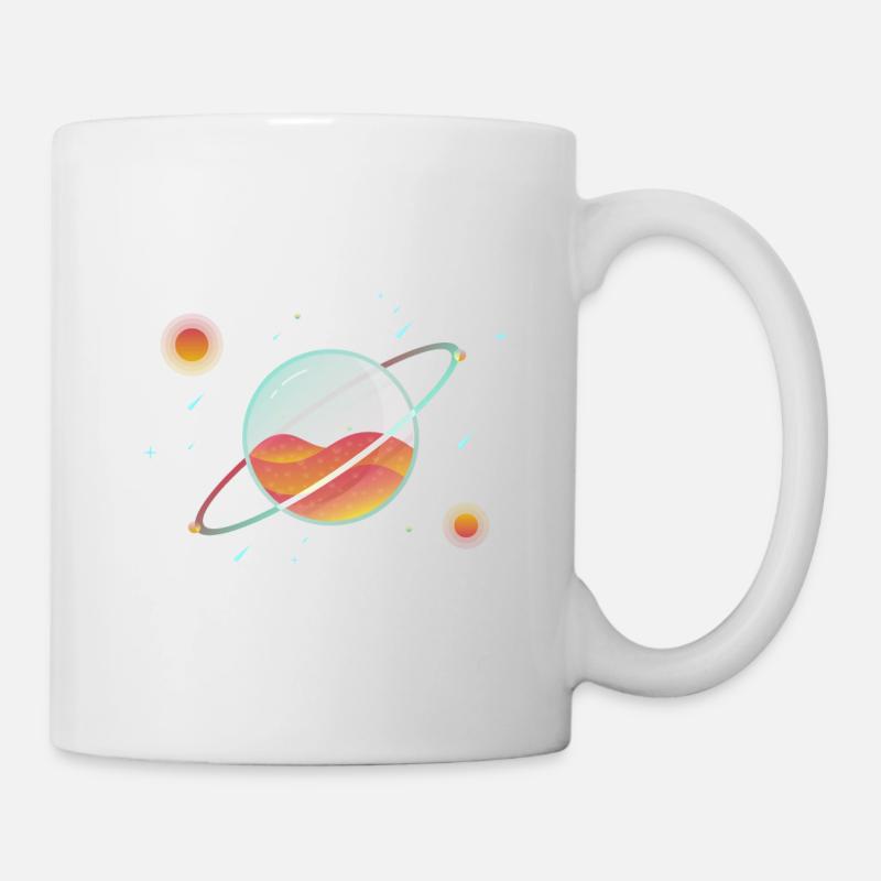 Galaxy Weltall Universum Astronaut Erde Geschenk - Tasse - Weiß