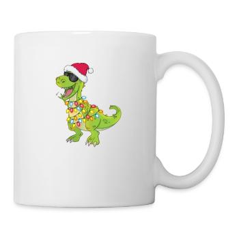 Noël casquette de dino cool cadeau de Noël - Mug blanc - blanc - Droite