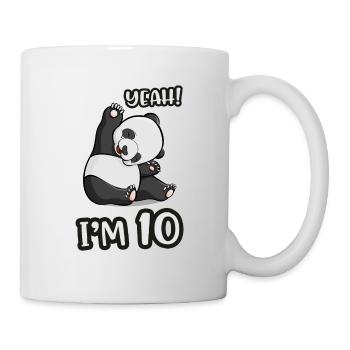 10th birthday panda girl panda bear gift - Mug - white - Right