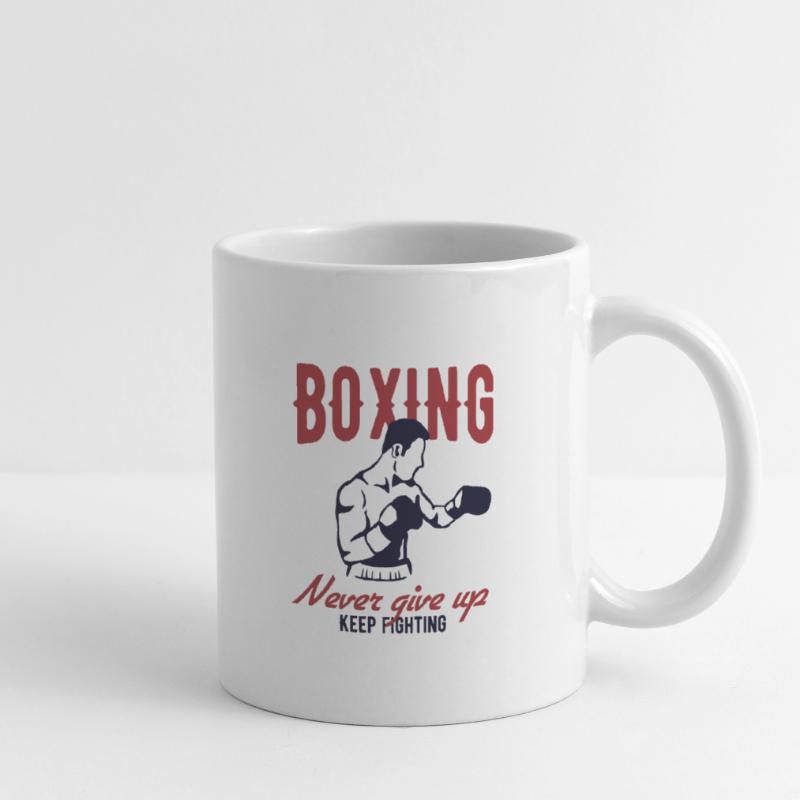 BOXE BOXE BOXE BOXE BOXE BOXE BOXE Mug blanc