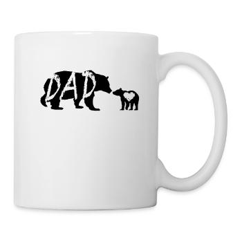 Dad and baby bear daddy 2019 bear kid gift - Mug - white - Right