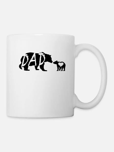 Papa et bébé ours papa 2019 ours cadeau enfant - Mug blanc - blanc