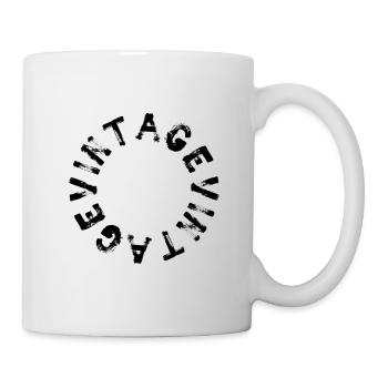 Vintage logo noir - Mug blanc - blanc - Droite
