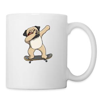 Dabbing Mops Sonnenbrille Skater Jungen Geschenk - Tasse - Weiß - Rechts
