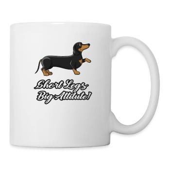 Dackel kurze Beine Spruch Hund Geburtstag Geschenk - Tasse - Weiß - Rechts