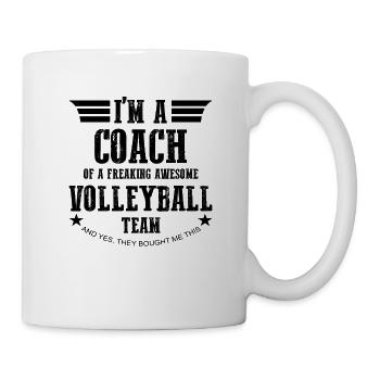 Volleyball Coach Sport Trainer Geburtstag Geschenk - Tasse - Weiß - Rechts