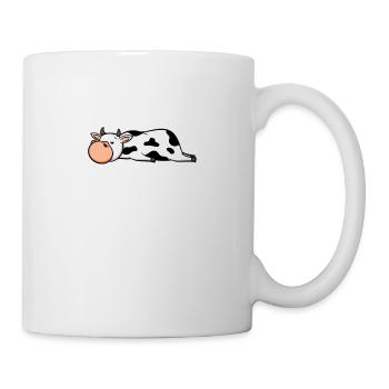 Vache fatiguée | cadeau mignon doux amour des animaux - Mug blanc - blanc - Droite