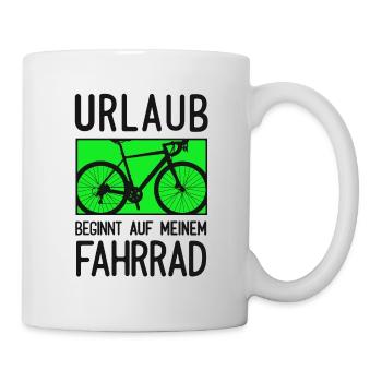 Rennrad Urlaub Fahrrad fahren Gravelbike Geschenk - Tasse - Weiß - Rechts